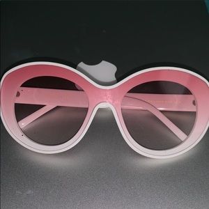 Chanel pink and white glasses